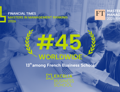 Excelia商学院在《金融时报》2026年管理学硕士（Master in Management）排名中位列法国商学院第13名